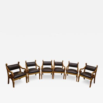 Set of Six Biedermeier Style Dinning Chairs