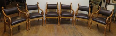 Set of Six Biedermeier Style Dinning Chairs