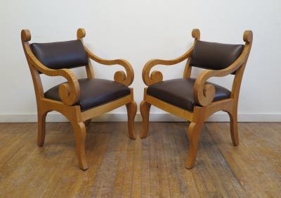Set of Six Biedermeier Style Dinning Chairs
