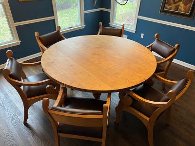 Set of Six Biedermeier Style Dinning Chairs