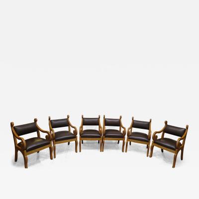 Set of Six Biedermeier Style Dinning Chairs