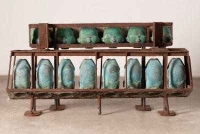 Set of Six Bronze Doll Head and set of Eight Bronze Doll Torso Molds