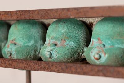 Set of Six Bronze Doll Head and set of Eight Bronze Doll Torso Molds