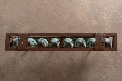 Set of Six Bronze Doll Head and set of Eight Bronze Doll Torso Molds