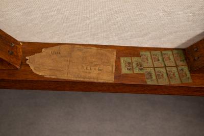 Set of Six Chairs in Hardwood Beige Leather Unknown 1950s