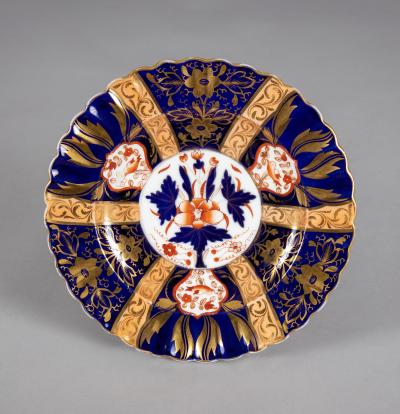 Set of Six Copeland Cobalt Blue Plates