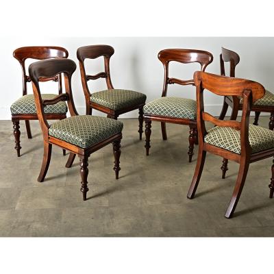 Set of Six English Victorian Dining Chairs