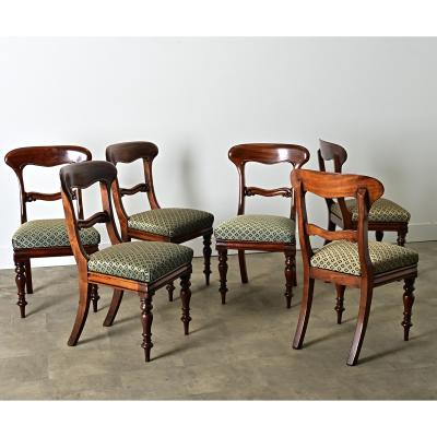 Set of Six English Victorian Dining Chairs