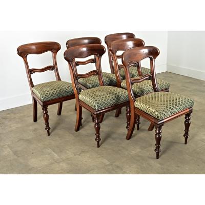 Set of Six English Victorian Dining Chairs