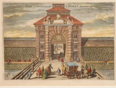 Set of Six Framed Hand Colored Engravings of Swedish Royal Residences