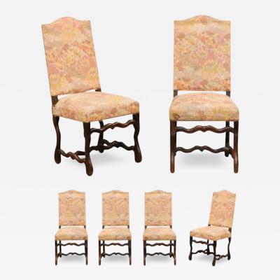 Set of Six French Louis XIII Style 19th Century Dining Room Side Chairs