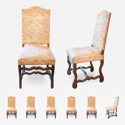 Set of Six French Louis XIII Style 19th Century Dining Room Side Chairs