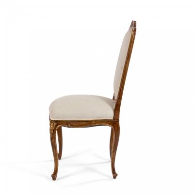 Set of Six French Louis XV Painted Side Chairs