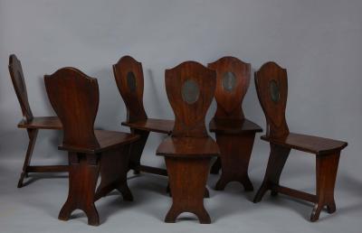 Set of Six Georgian Hall Chairs