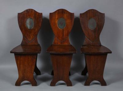 Set of Six Georgian Hall Chairs