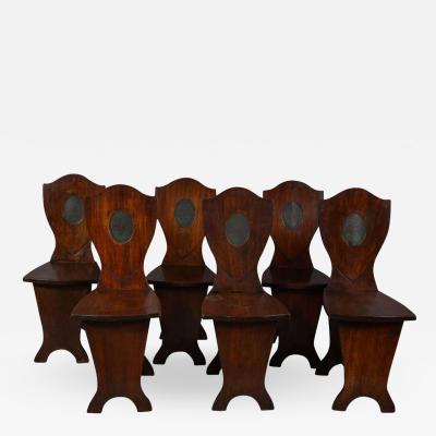 Set of Six Georgian Hall Chairs