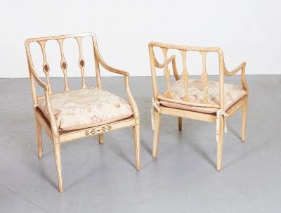 Set of Six Georgian Painted Chairs