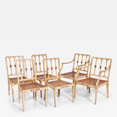 Set of Six Georgian Painted Chairs