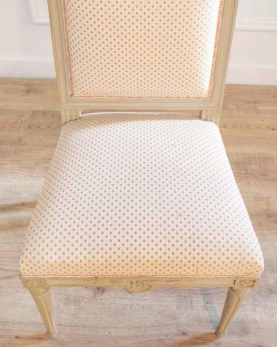 Set of Six Gustavian Chairs by Jacob Malmsten Stockholm circa 1780