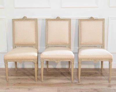 Set of Six Gustavian Chairs by Jacob Malmsten Stockholm circa 1780