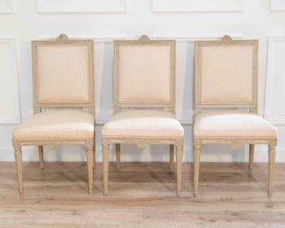 Set of Six Gustavian Chairs by Jacob Malmsten Stockholm circa 1780