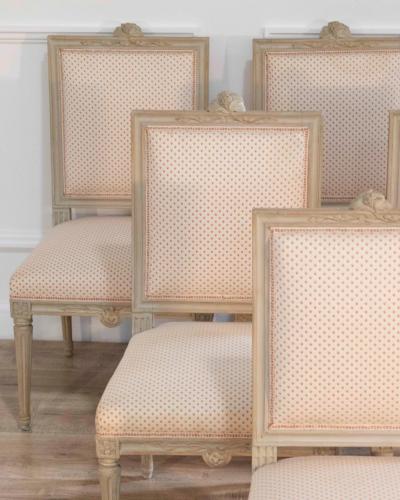 Set of Six Gustavian Chairs by Jacob Malmsten Stockholm circa 1780