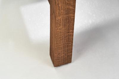 Set of Six Haagse School Oak Dining Chairs with Velour Seats Netherlands 1930s