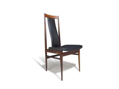 Set of Six High Back Brazilian Rosewood Dining Chairs Scandinavian c 1960s