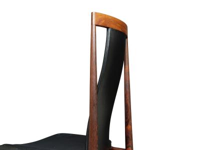 Set of Six High Back Brazilian Rosewood Dining Chairs Scandinavian c 1960s