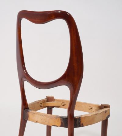 Set of Six Italian 1950s Beautifully Shaped Chairs