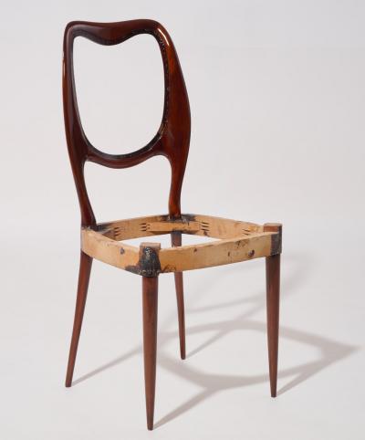 Set of Six Italian 1950s Beautifully Shaped Chairs