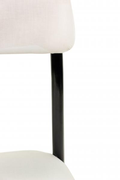 Set of Six Italian Muslin Ebonized Side Chairs