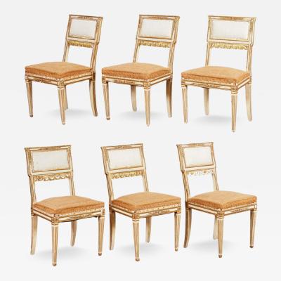 Set of Six Italian Neoclassical Dining Chairs