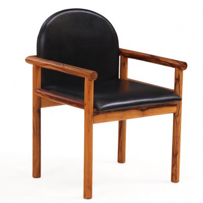 Set of Six Italian Olive Wood Armchairs C 1965 