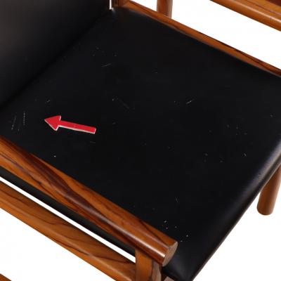 Set of Six Italian Olive Wood Armchairs C 1965 