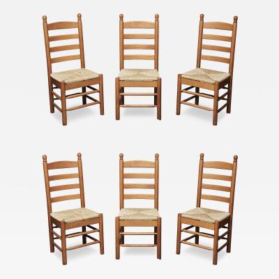 Set of Six Ladderback Chairs