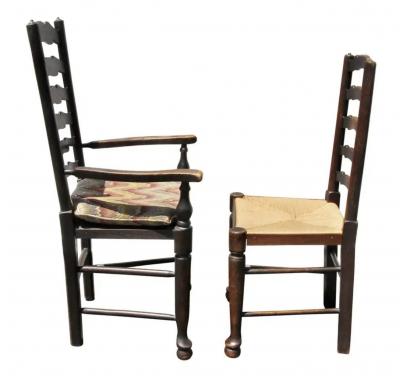 Set of Six Late Georgian Elmwood Windsor Dining Chairs