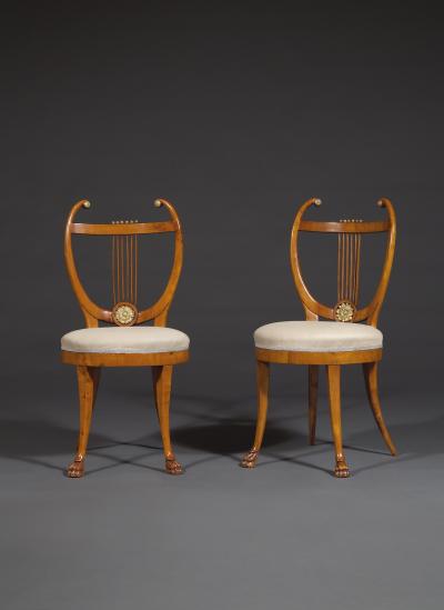 Set of Six Lyre Back Chairs