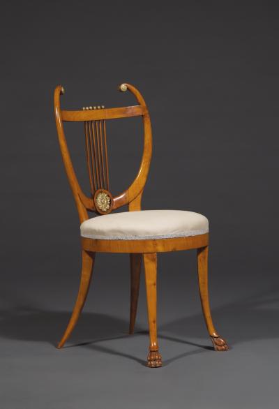 Set of Six Lyre Back Chairs