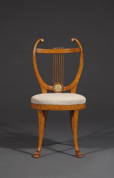 Set of Six Lyre Back Chairs