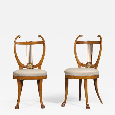 Set of Six Lyre Back Chairs