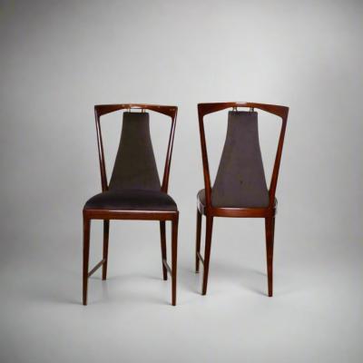 Set of Six Osvaldo Borsani Dining Chairs Italy 1949