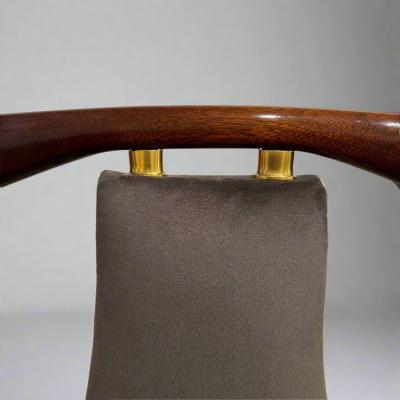 Set of Six Osvaldo Borsani Dining Chairs Italy 1949