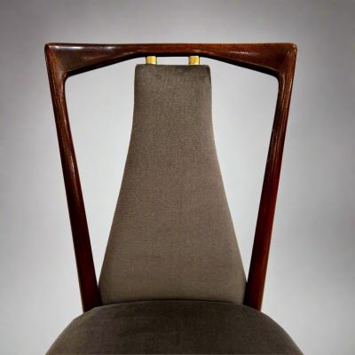 Set of Six Osvaldo Borsani Dining Chairs Italy 1949