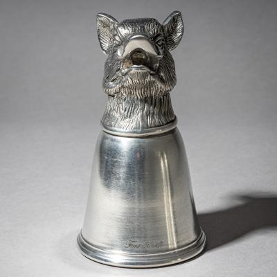 Set of Six Pewter Stirrup Cups by Forst Italy 1970s