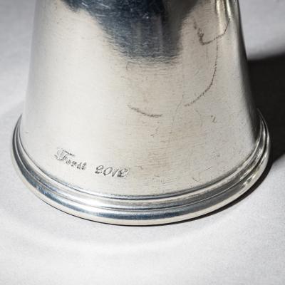 Set of Six Pewter Stirrup Cups by Forst Italy 1970s