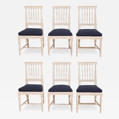 Set of Six Swedish Gustavian Chairs circa 1820