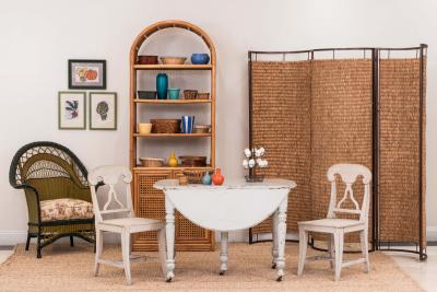 Set of Six Swedish Gustavian White Side Chairs