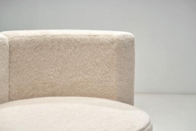 Set of Six Upholstered Club Chairs Czechoslovakia 1970s