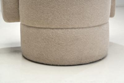 Set of Six Upholstered Club Chairs Czechoslovakia 1970s